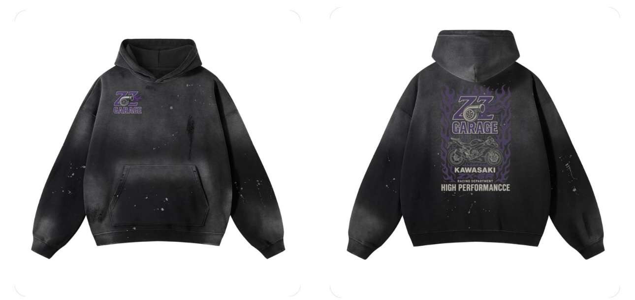 ZZ Garage Distressed Hoodie